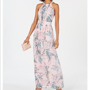I.N.C. Pleated Floral Print Maxi Dress